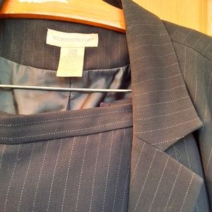 3 piece black pin stripes business suit, size 26